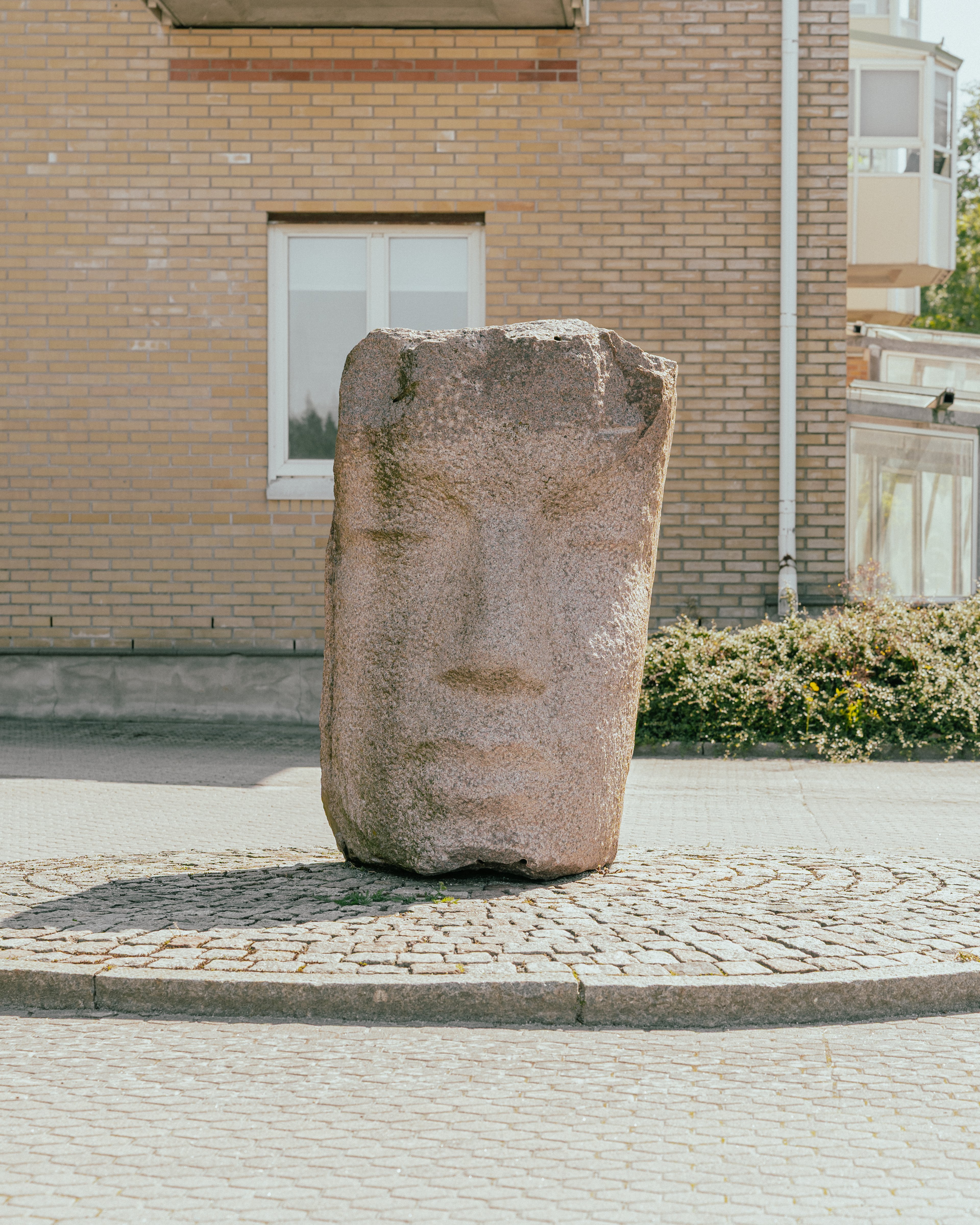 Ett ansikte uthugget ur granit