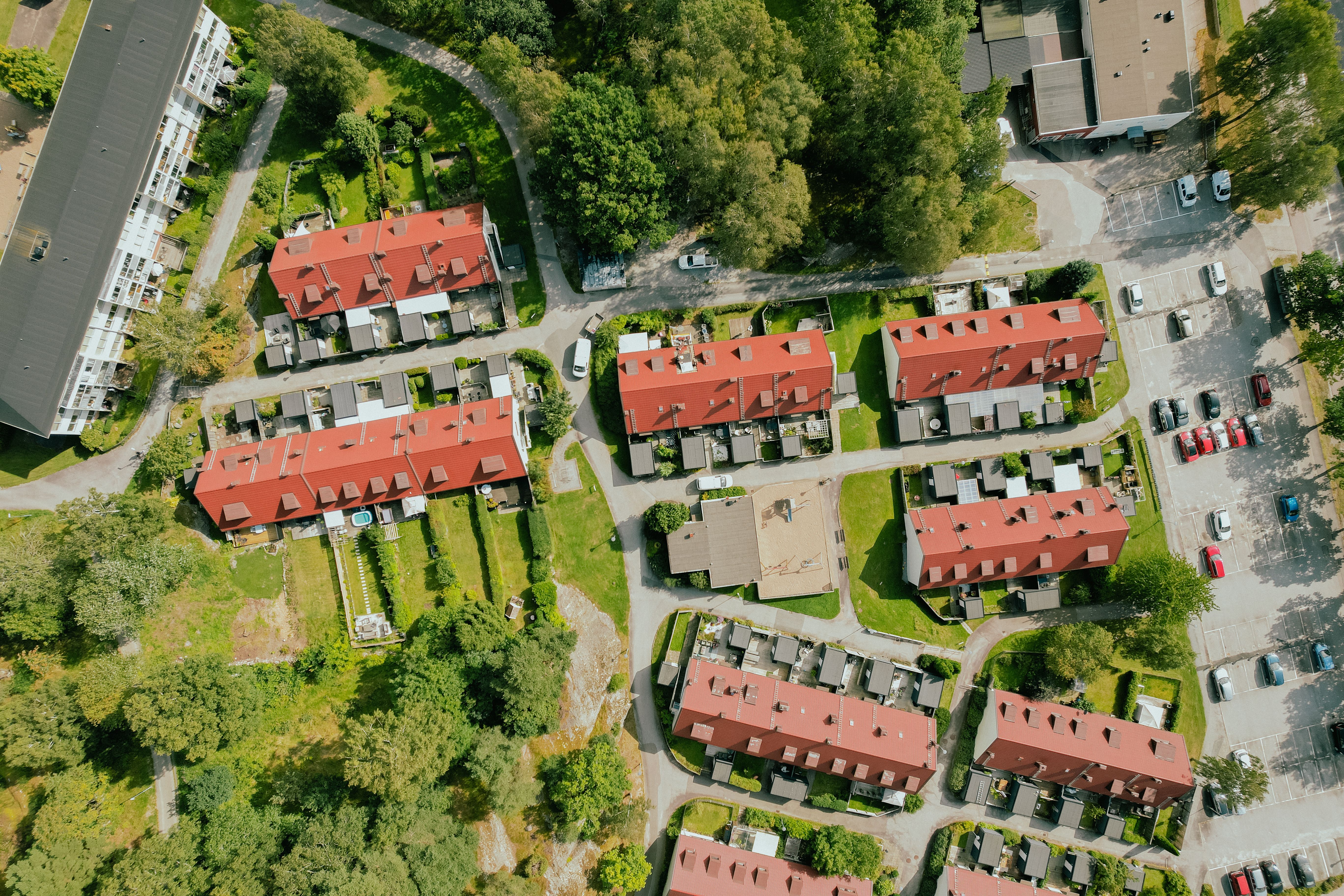 Flygbild över området Älvhem