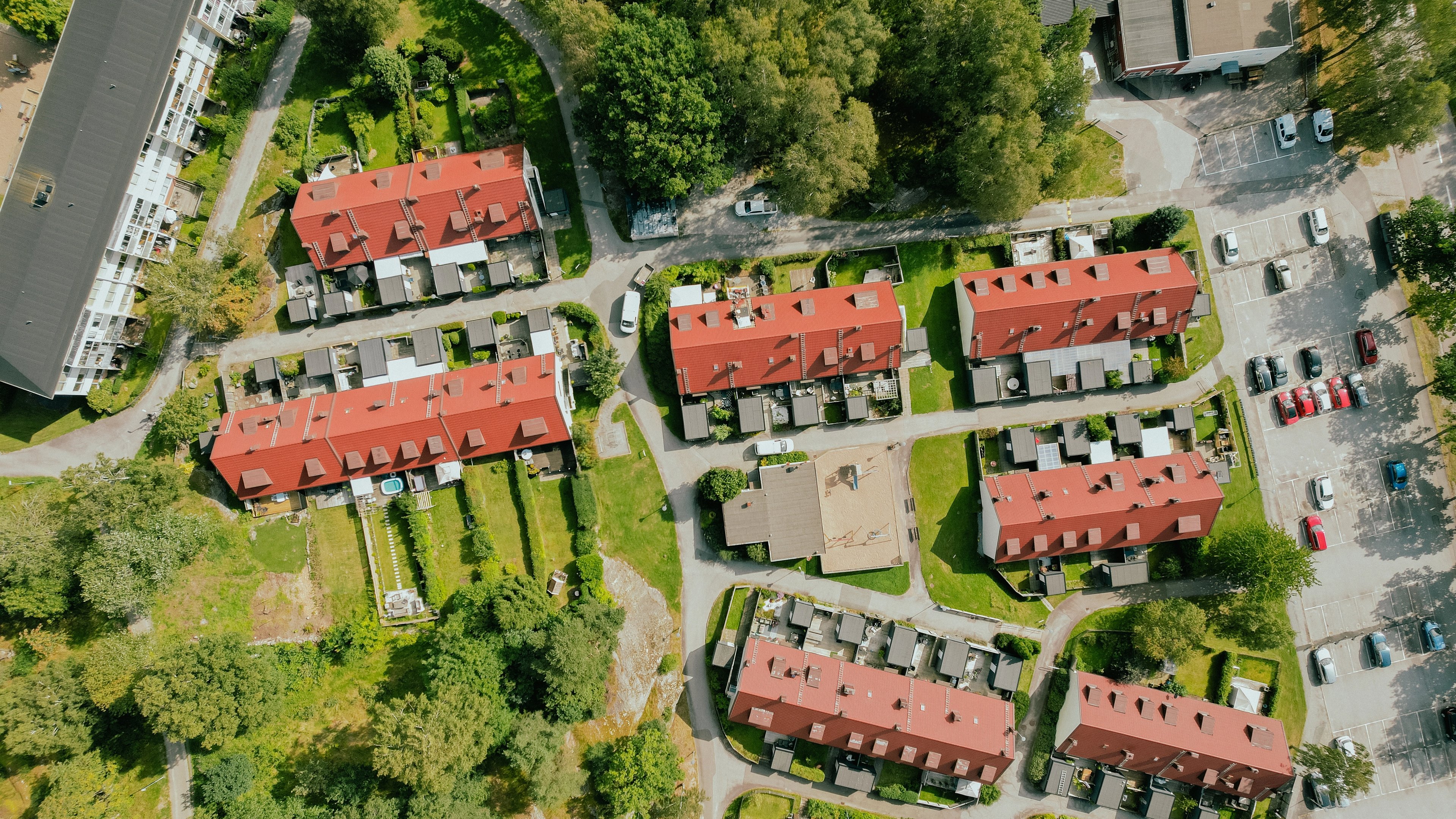 Flygbild över området Älvhem