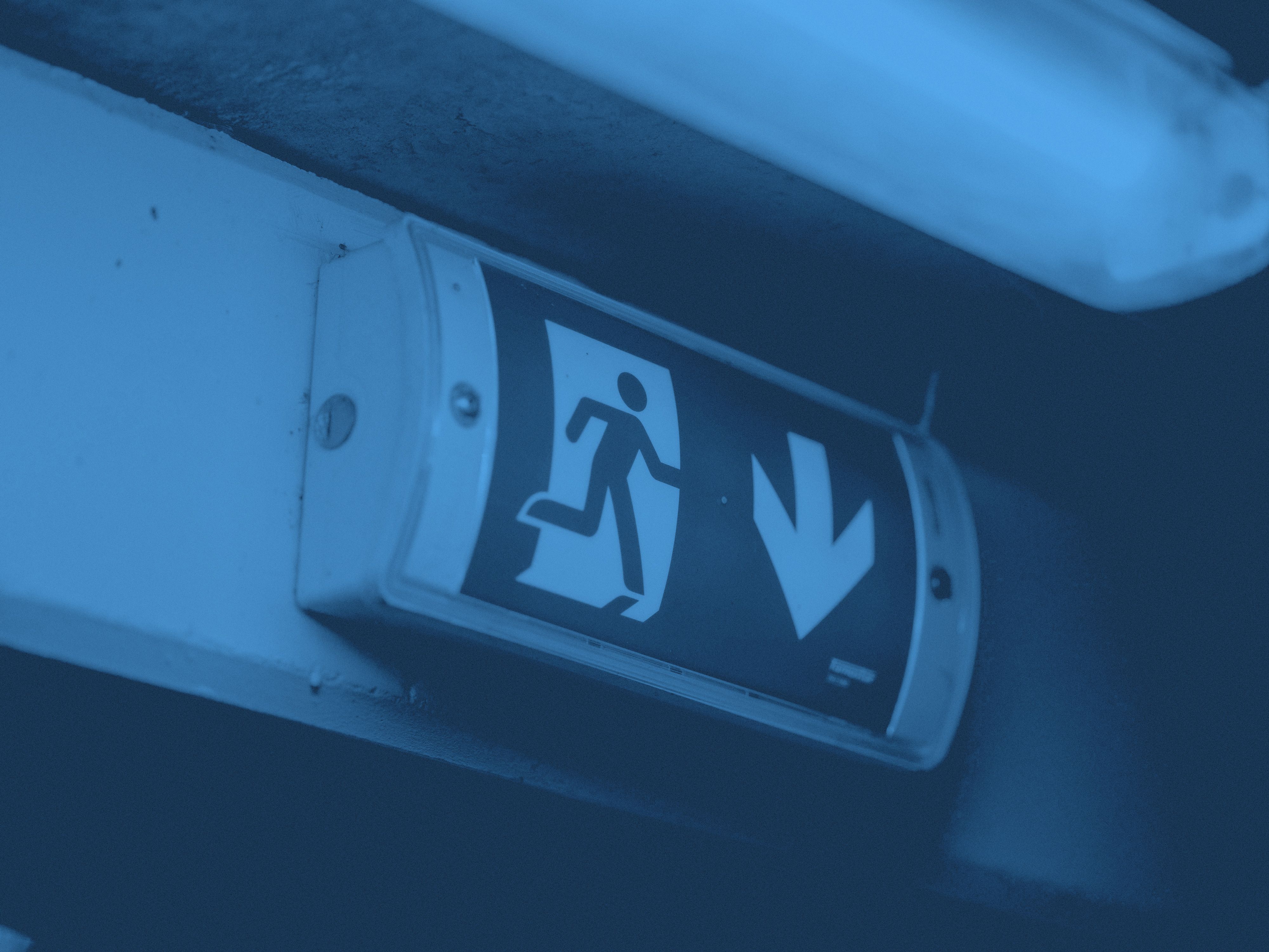 En nödutgångsskylt