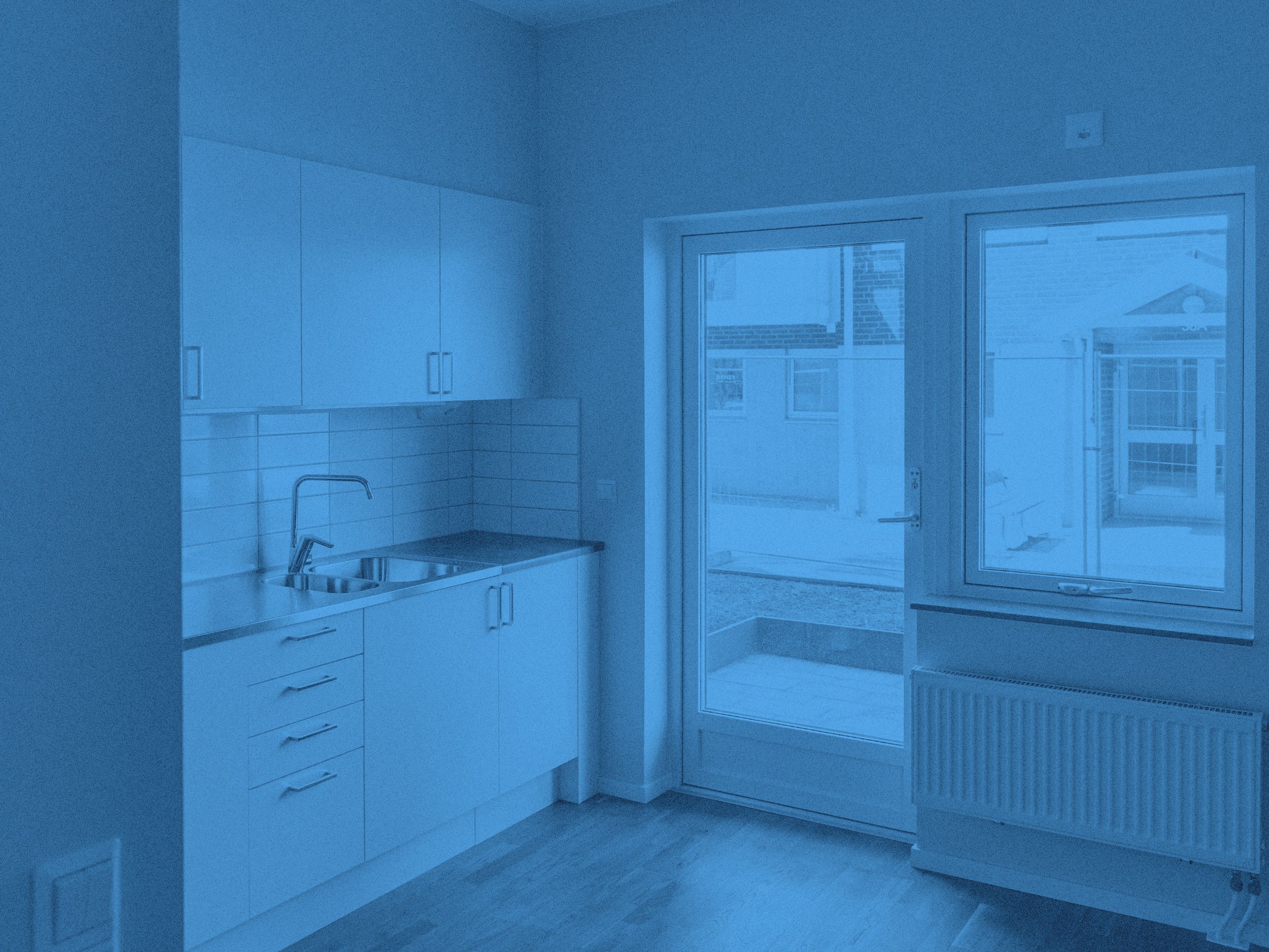 Ett kök i en lägenhet