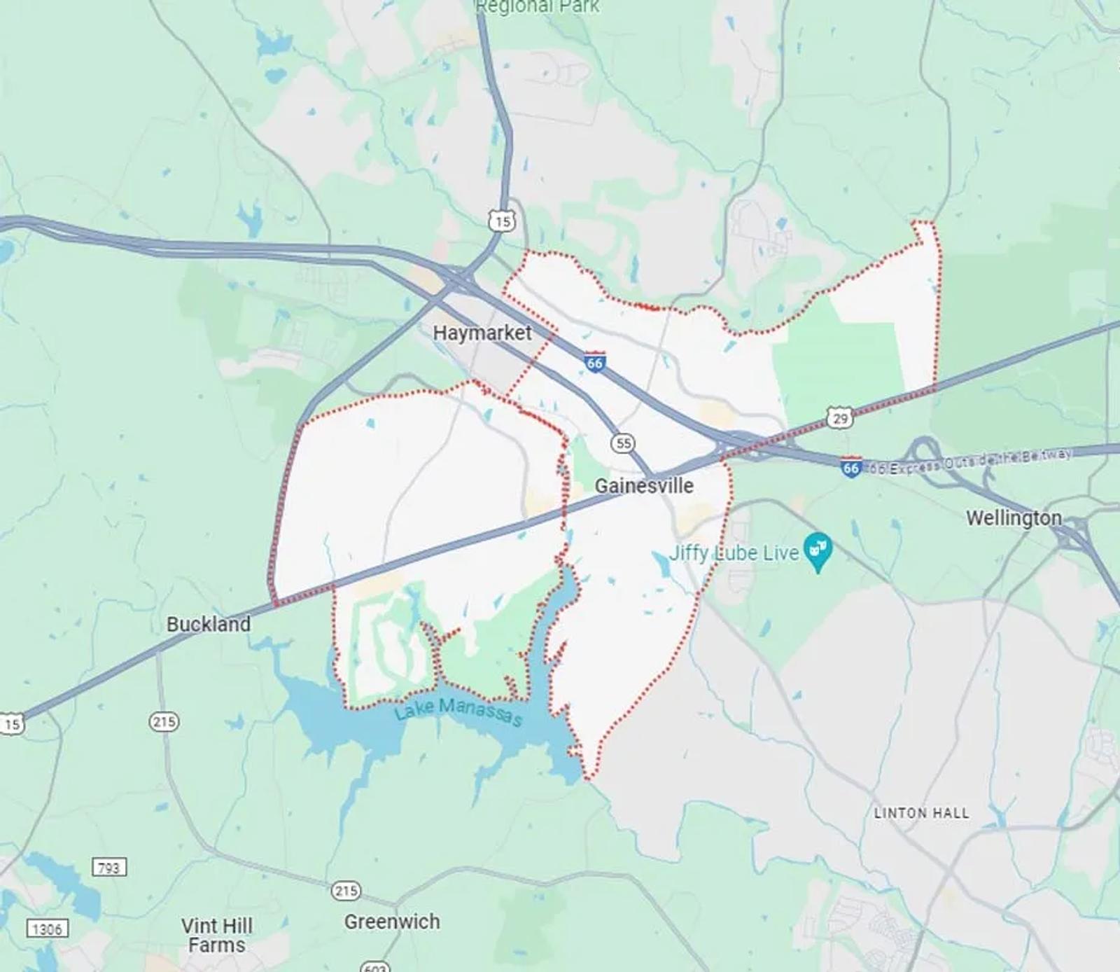 Map of Gainesville