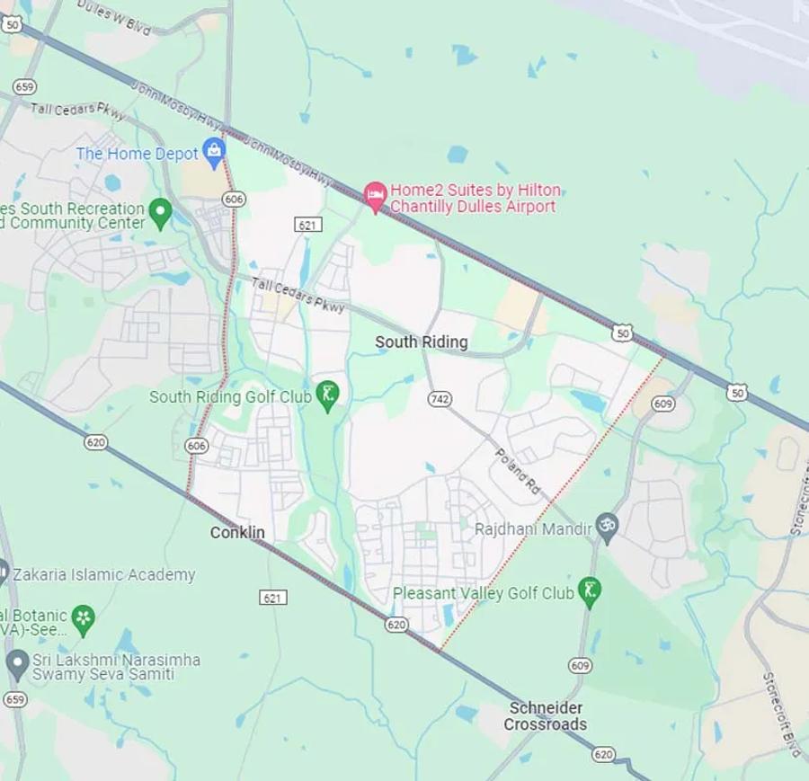 Map of South Riding
