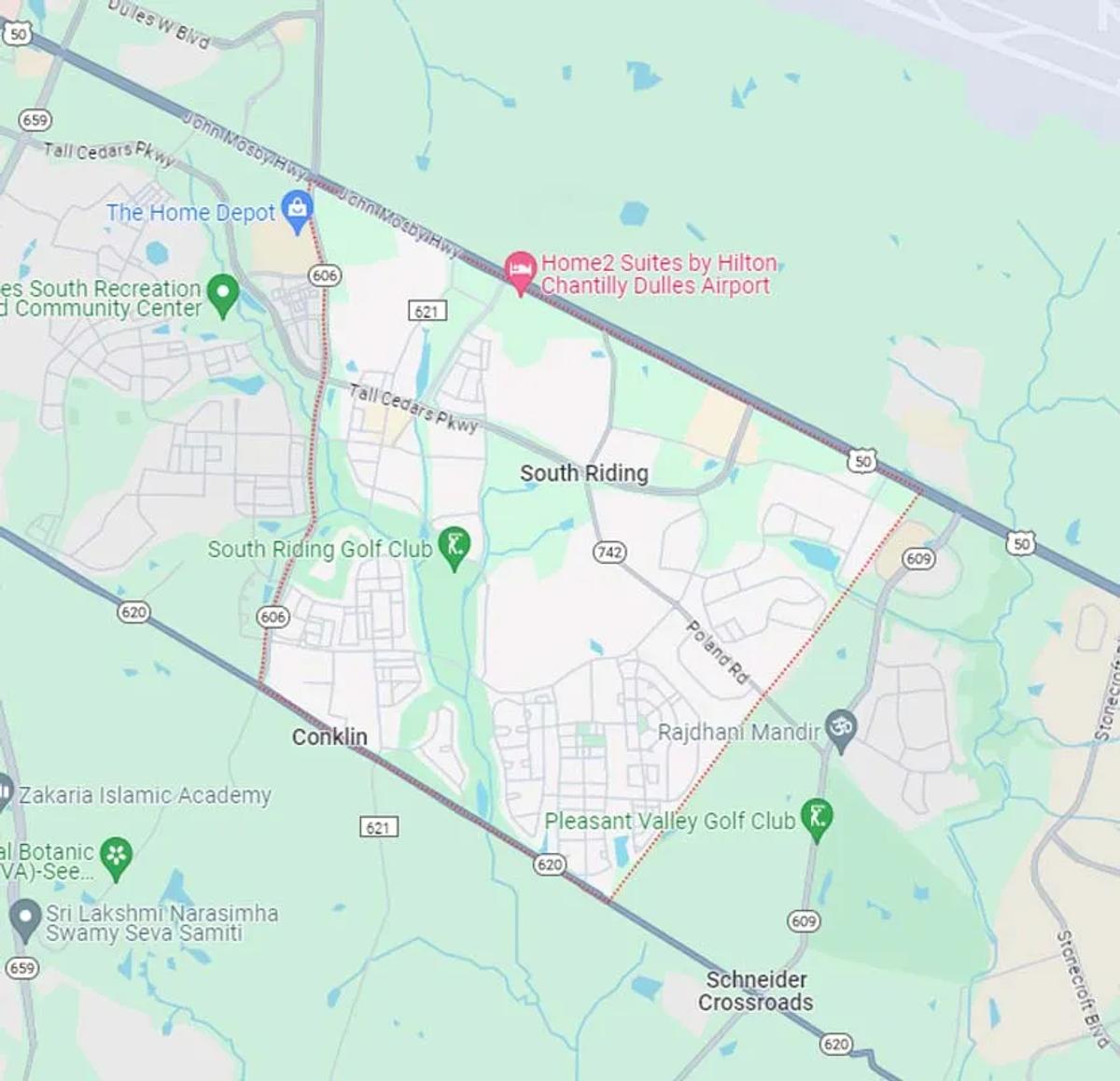 Map of South Riding