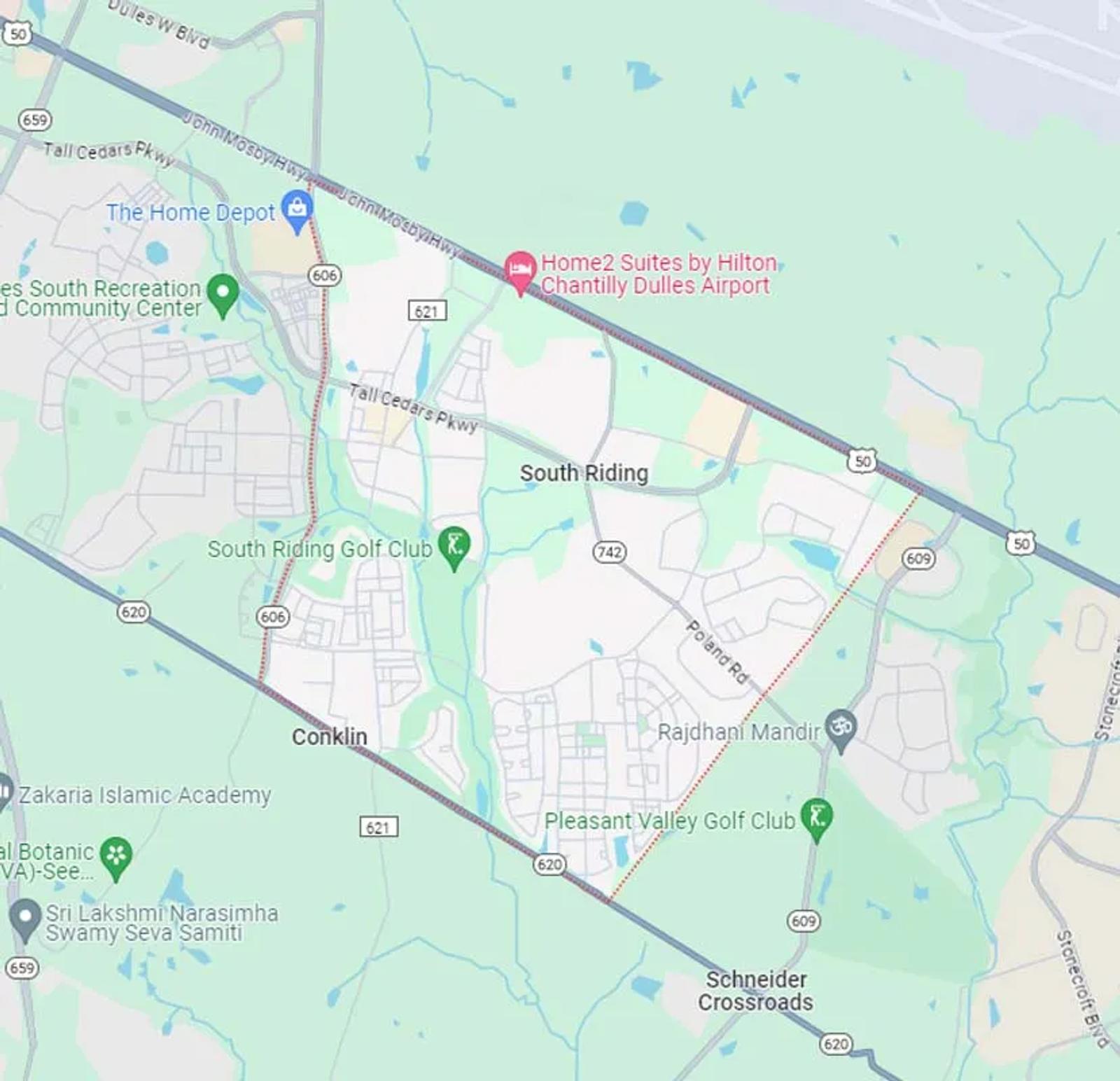 Map of South Riding