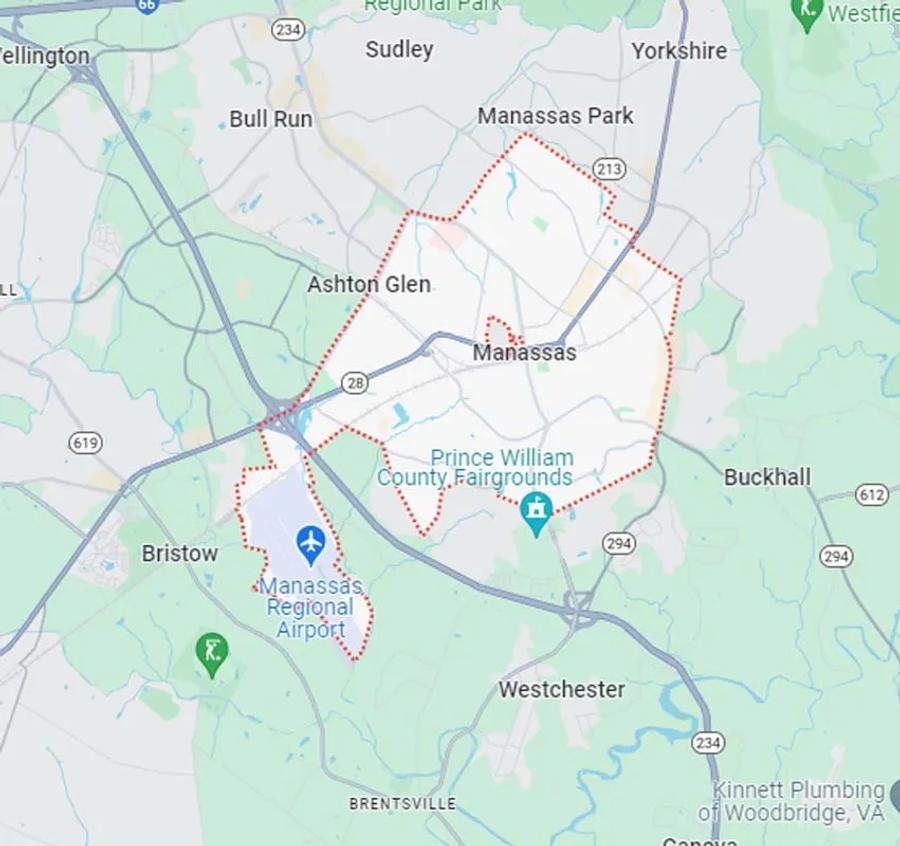 Map of Manassas