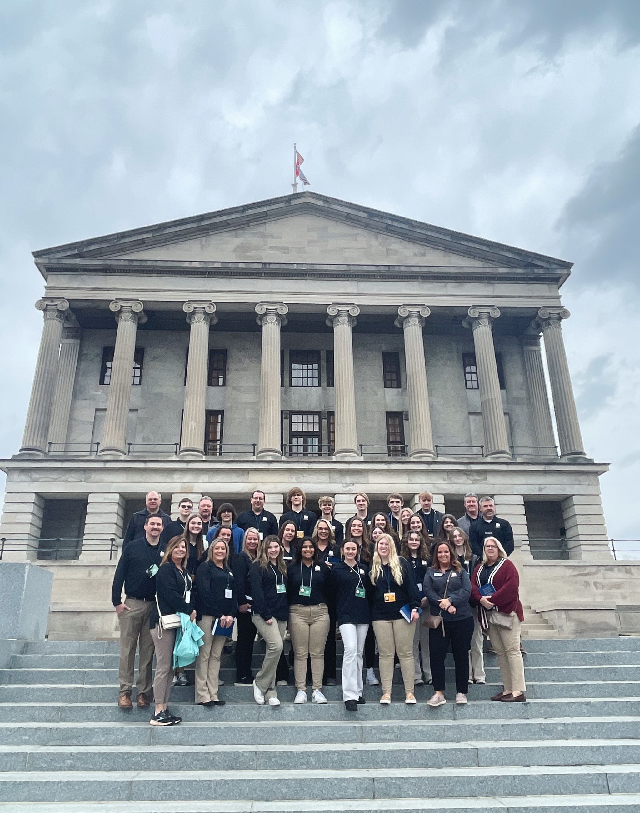 Leadership students at State Capitol