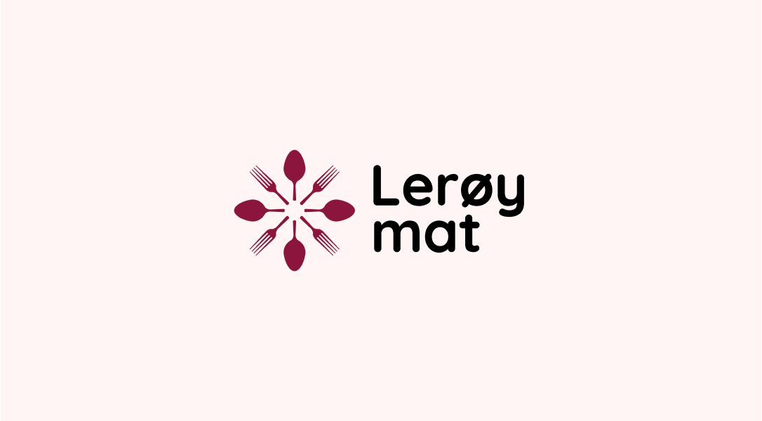 Lerøy Mat logo på lyserød bakgrunn