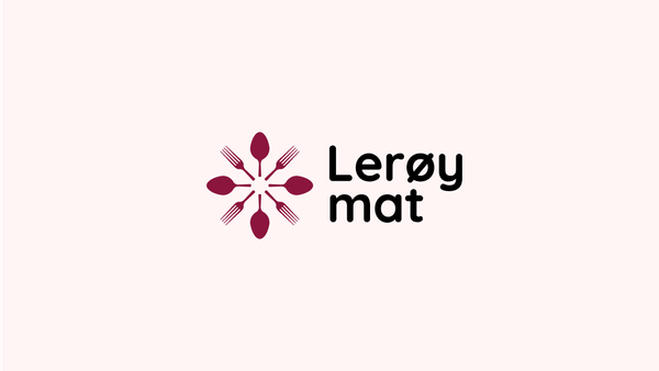 Lerøy Mat logo på lyserød bakgrunn