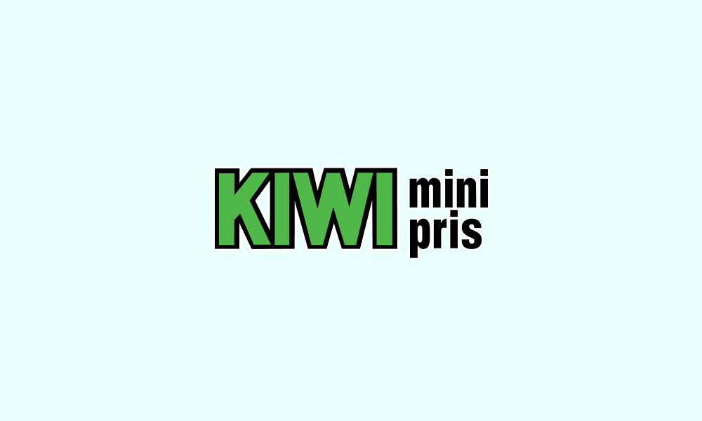 KIWI-logoen på lysegrønn bakgrunn