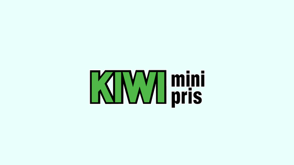 KIWI-logoen på lysegrønn bakgrunn