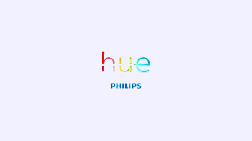 Philips Hue-logoen på lyseblå bakgrunn