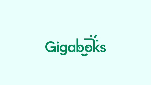 Gigaboks-logoen på lysegrønn bakgrunn