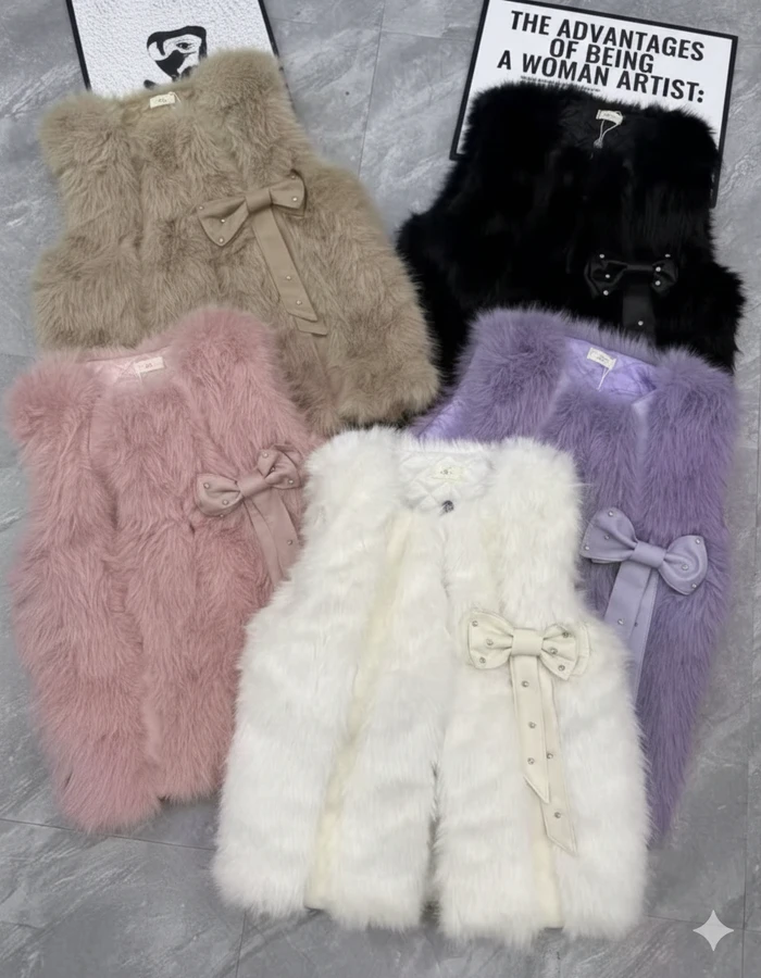 Shaggy Faux Fur Vests - Sheikh Jee Garments