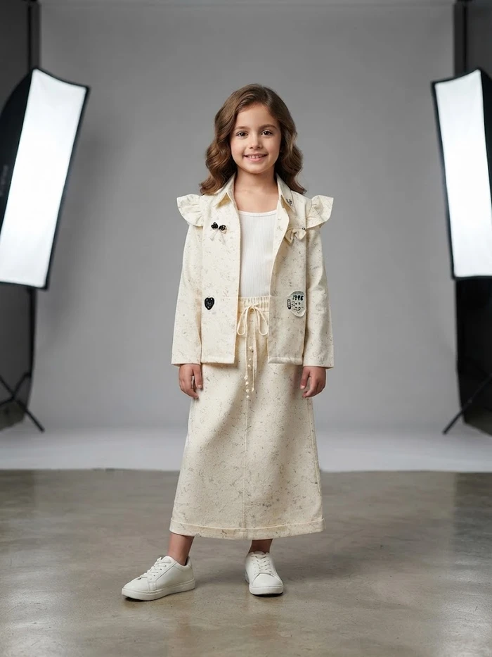 BABY 3PC BLENDED SUIT PLAZO - Sheikh Jee Garments
