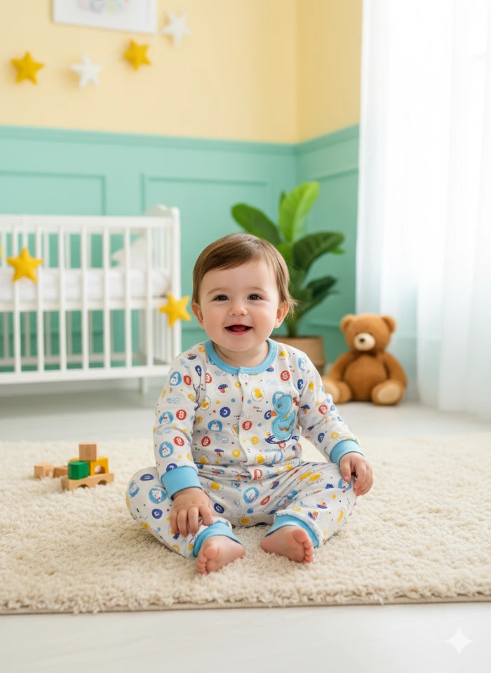 Premium Baby Cotton Sleepsuit Set - Sheikh Jee Garments