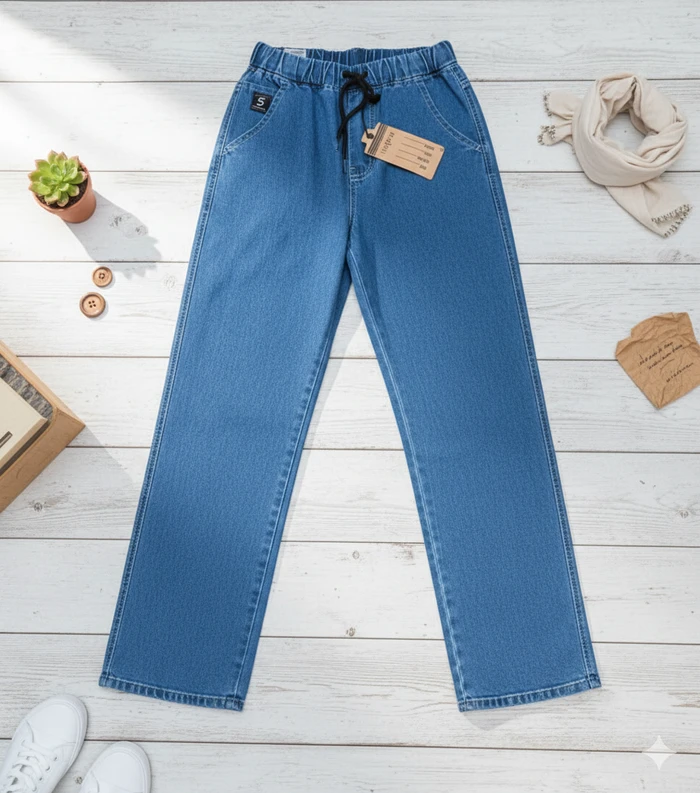 Premium Men’s Light Blue Denim Jeans - Sheikh Jee Garments