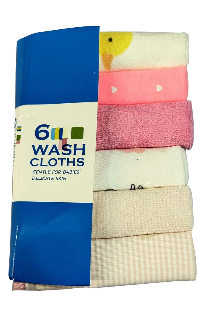 Premium 6-Pack Ultra-Soft Baby Washcloths - Sheikh Jee Garments