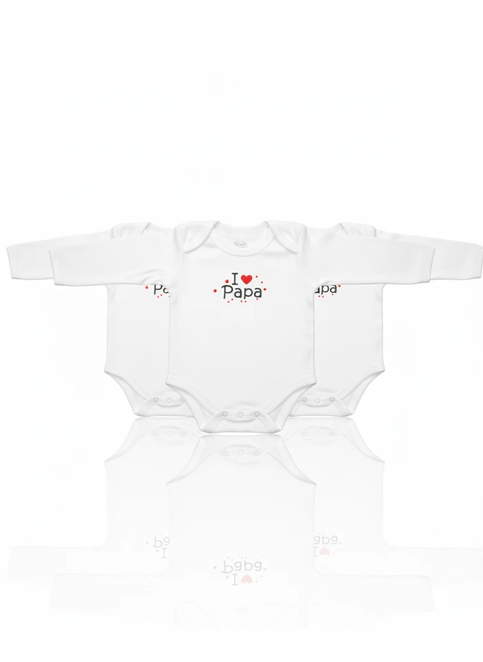 Happy Mums 3-Pack Long-Sleeve Baby Bodysuits - Sheikh Jee Garments