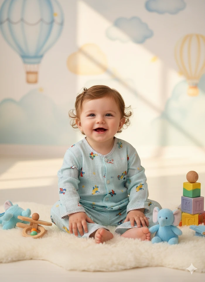 Premium Baby Cotton Sleepsuit Set - Sheikh Jee Garments