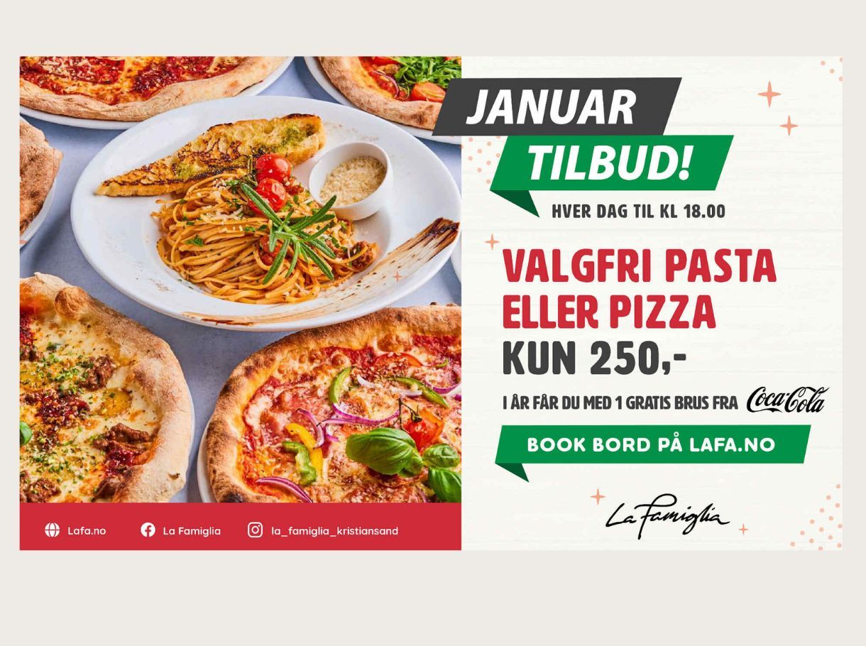 Januartilbud på pizza!