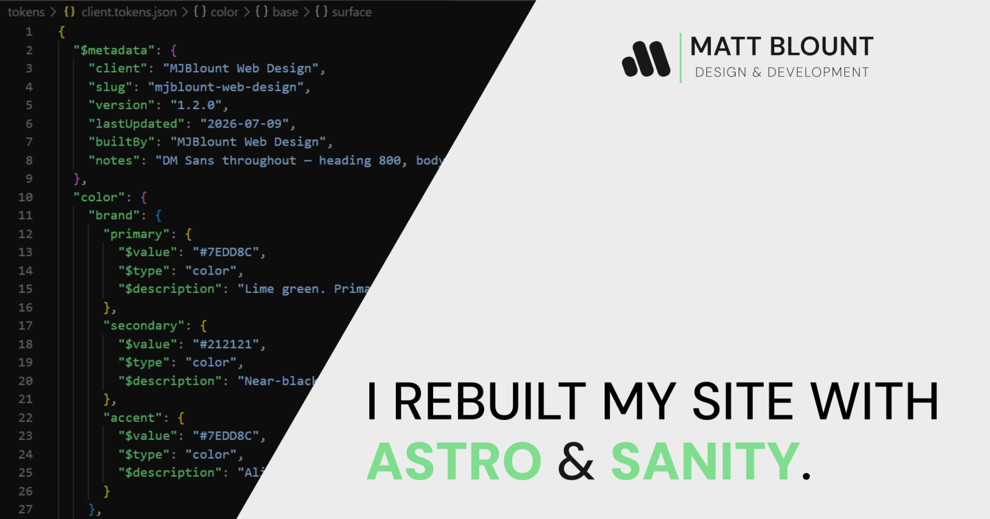 I REBUILT MY SITE WITH ASTRO & SANITY