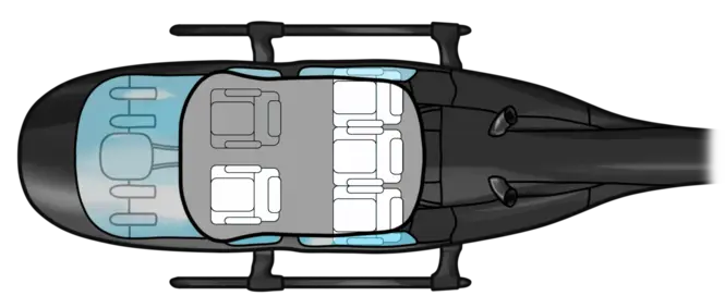 Bell 505 helicopter cabin interior