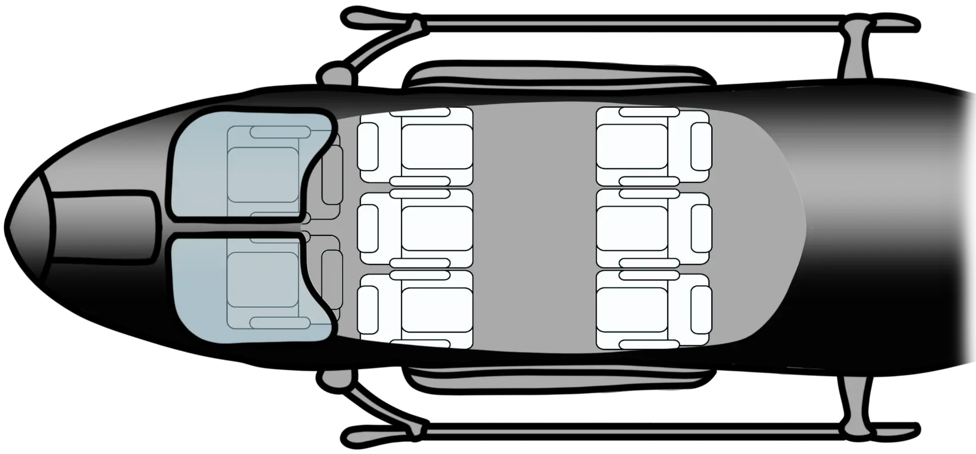 Bell 429 Global Ranger helicopter cabin interior