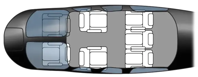 Bell 407 helicopter cabin interior