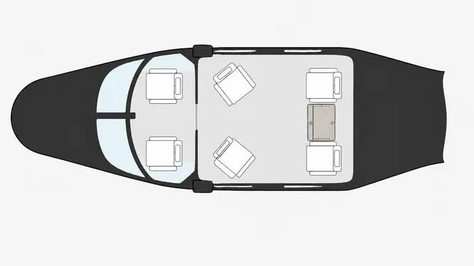 Airbus AS365 helicopter cabin interior