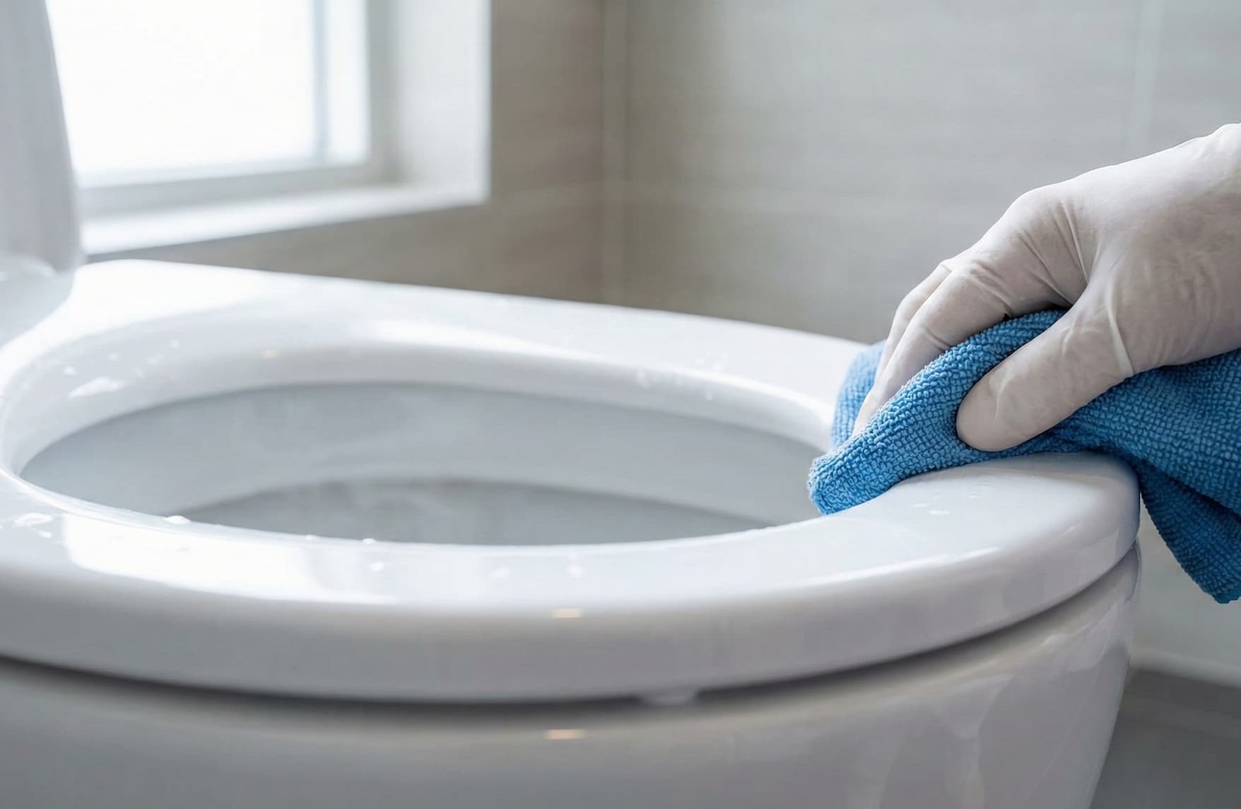 pulizia sanitari con R21 cleaner per preservare disinfezione di R21 Smart Coating