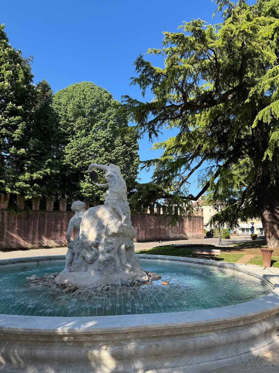 foto intera vista da dietro della fontana