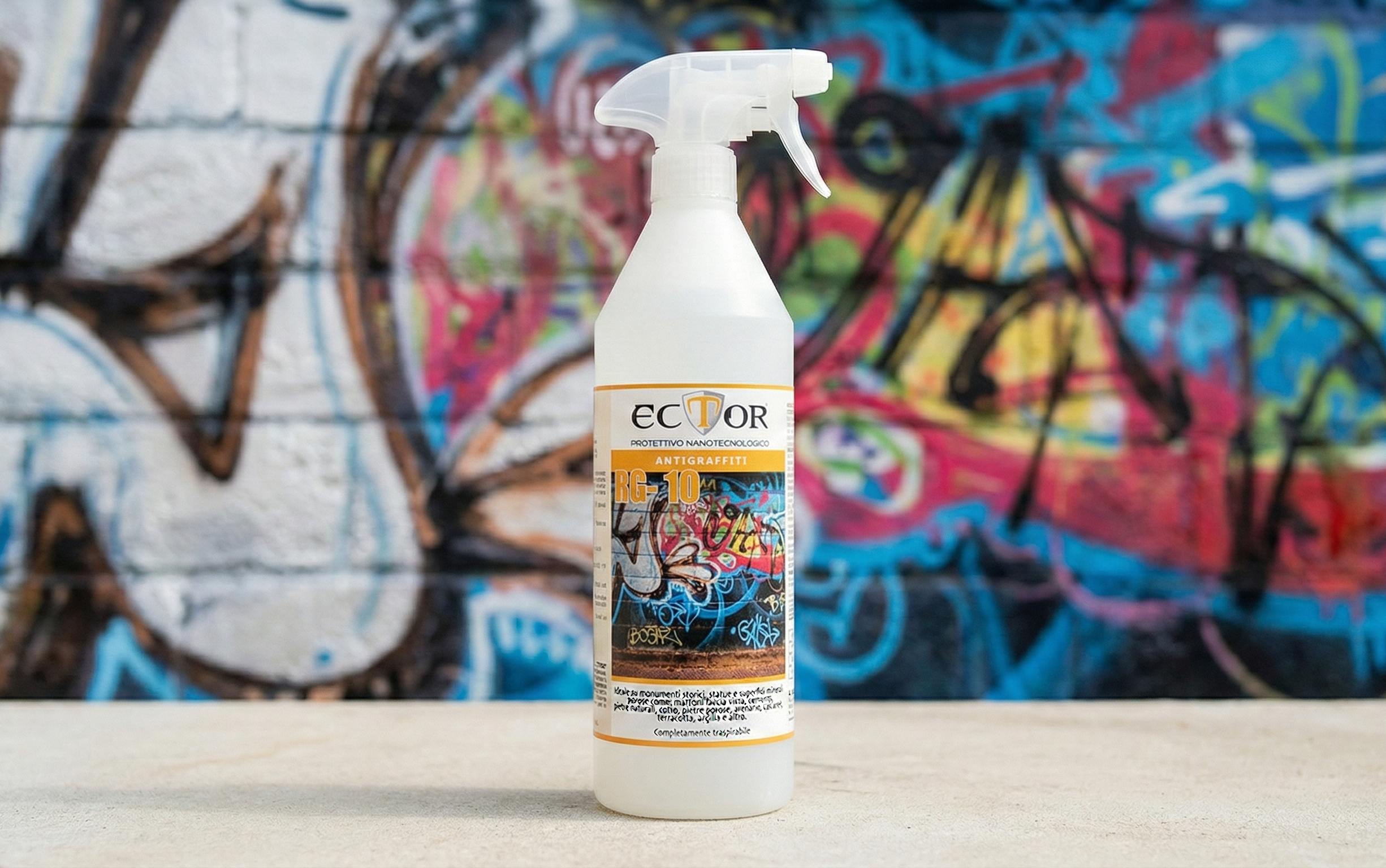 ECTOR® RG-10 – Antigraffiti Nanotecnologico Permanente per Pietra e Cemento