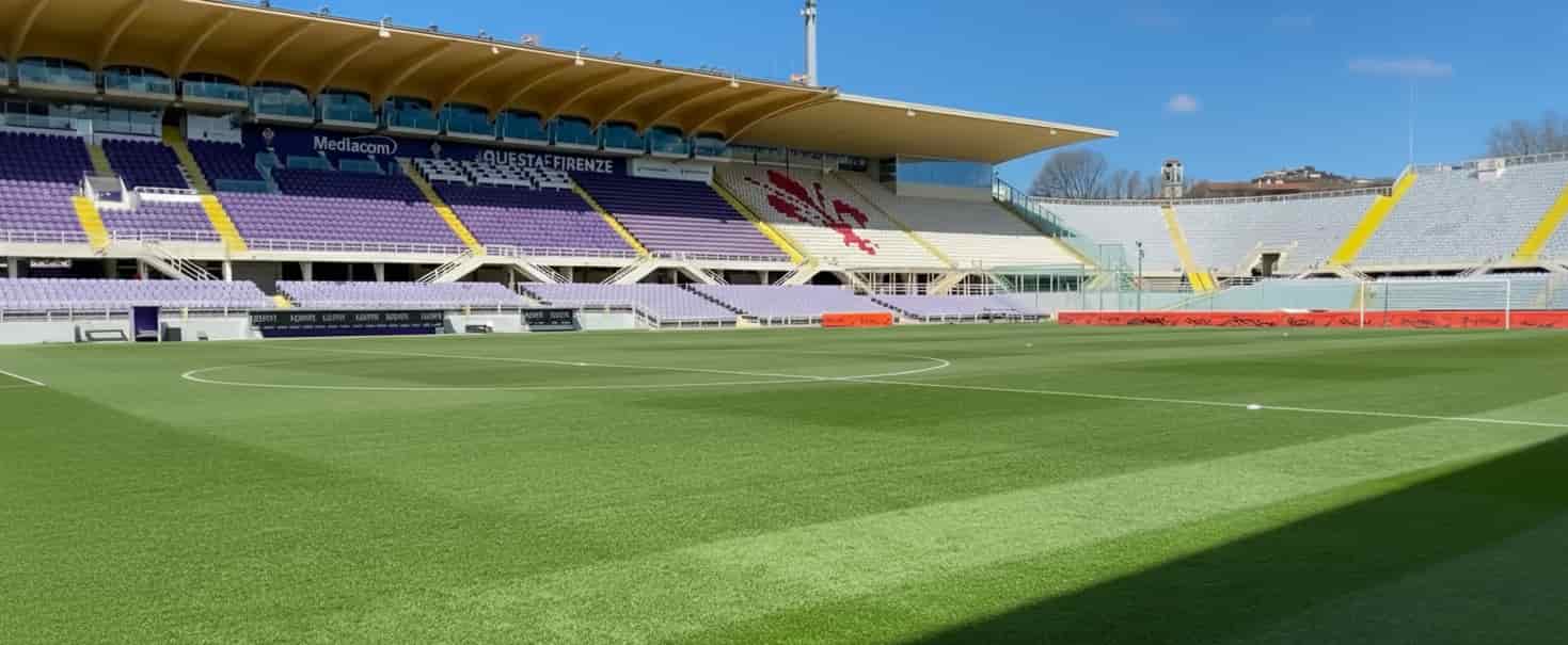 Tribuna Stadio Artemio Franchi Firenze con pavimentazione in cemento trattata antiscivolo