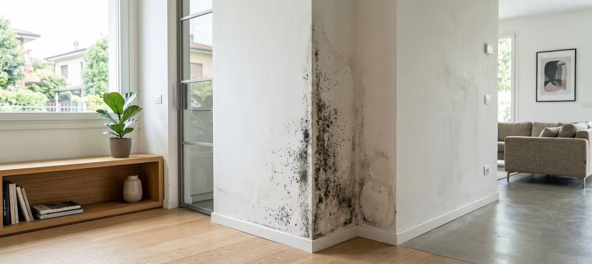 Confronto su parete interna per capire come togliere la muffa dal muro e applicare un trattamento idrorepellente
