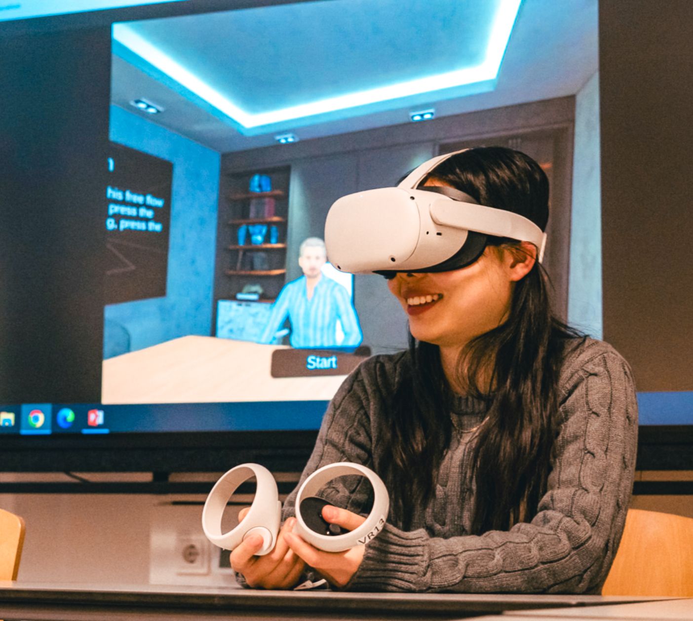 Presenting in a virtual room