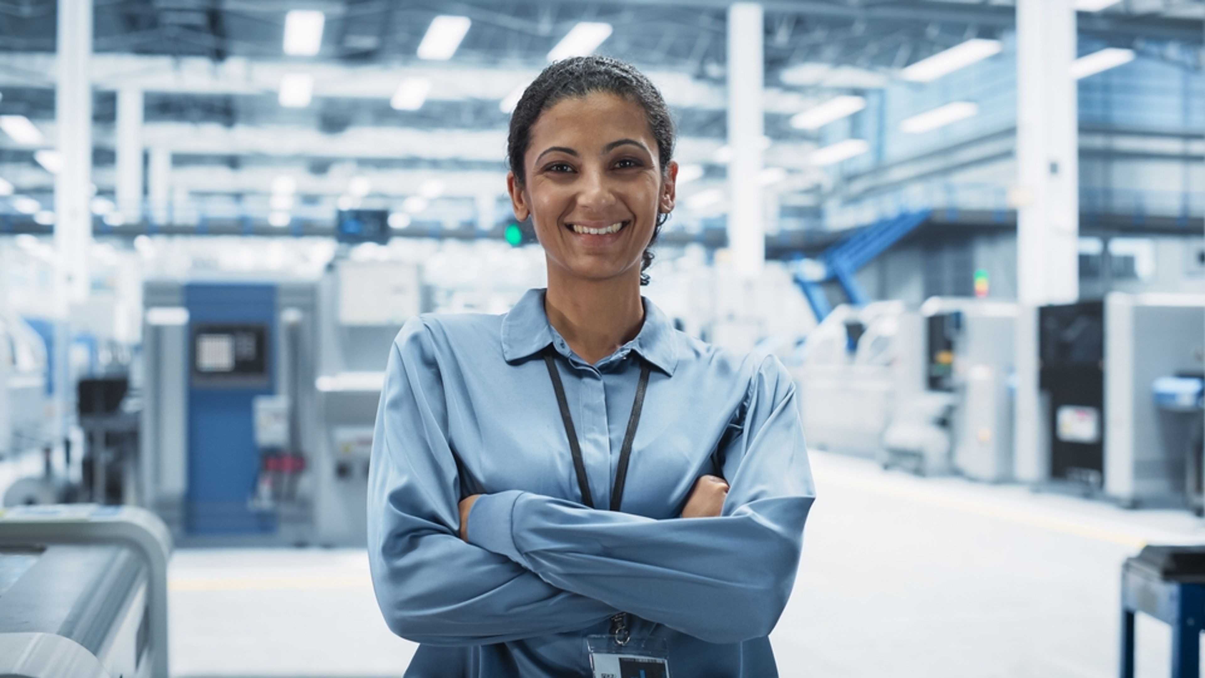 Woman managing a large facility.