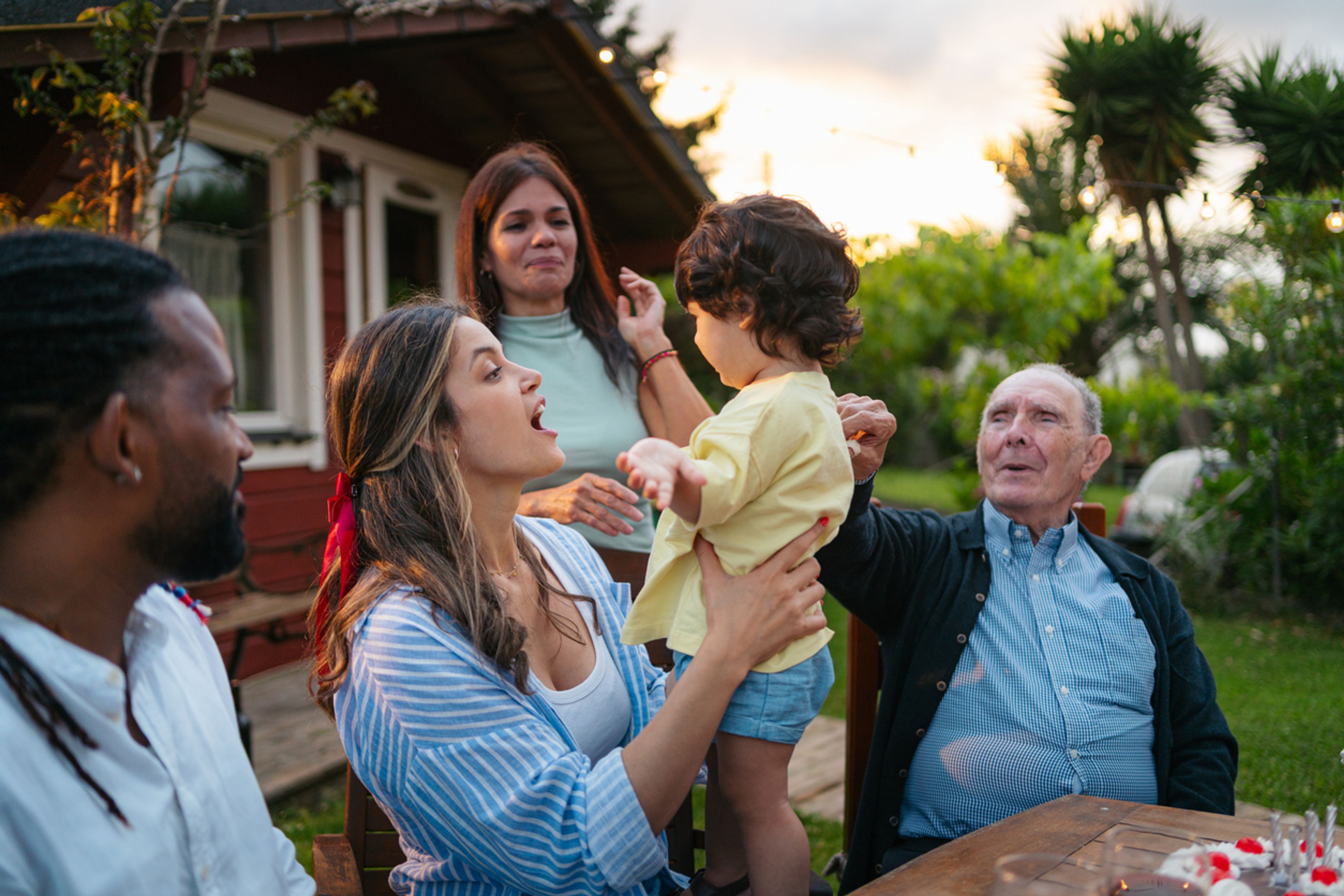 Family spending time together outdoors.