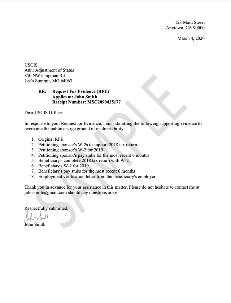 RFE response