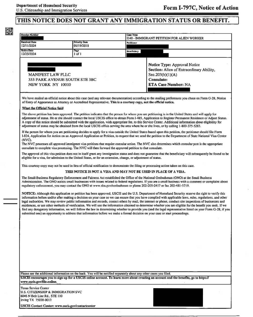 EB-1A Approved for a Digital Transformation & Software Engineering Expert in Just 14 Days Without an RFE