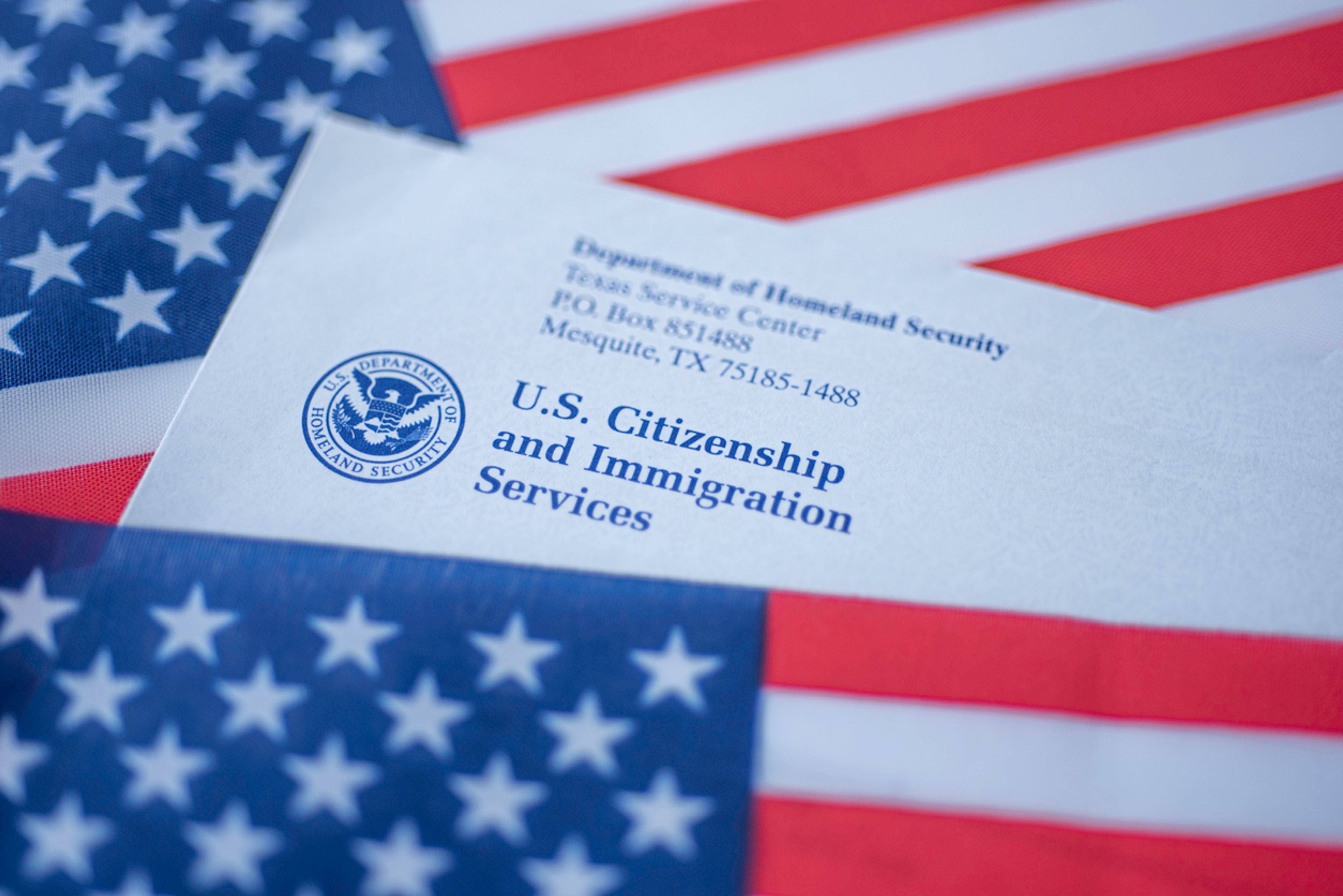 USCIS mail closeup