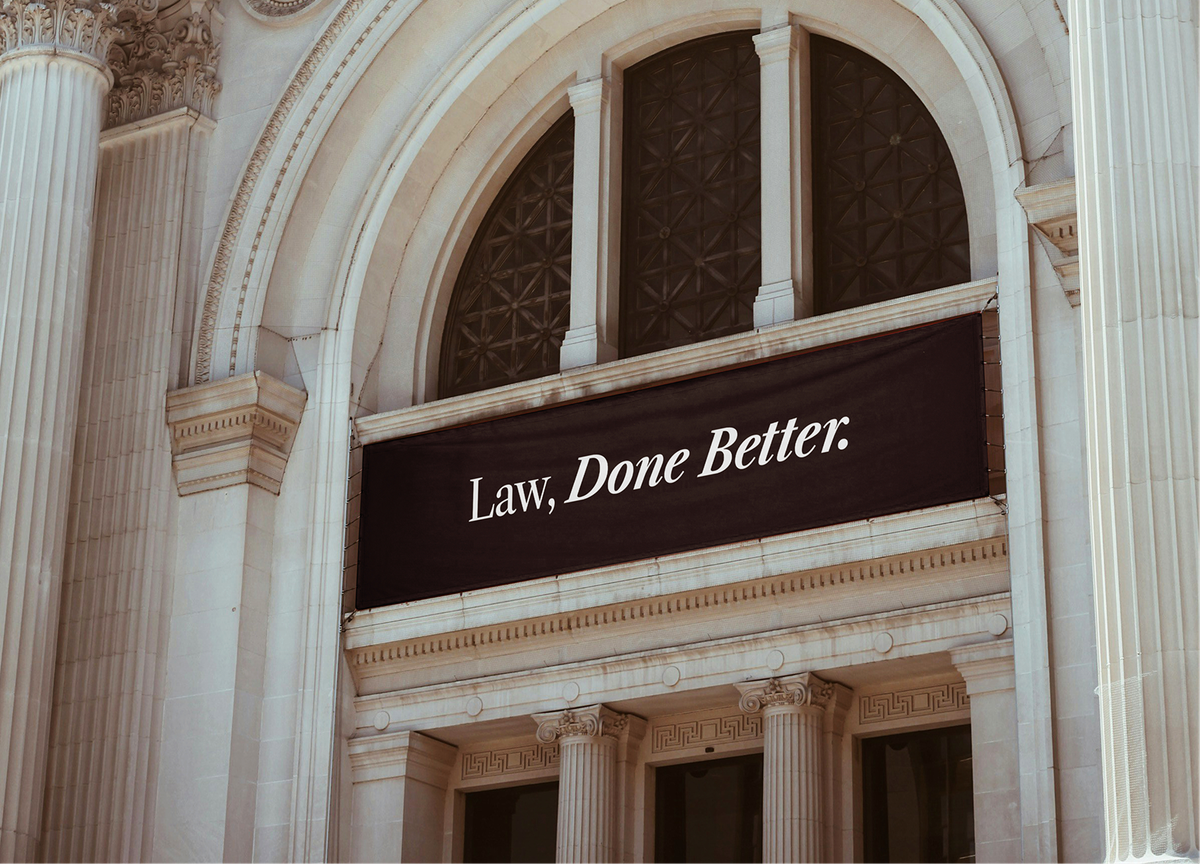 Manifest Law facade with Law, Done Better signage.