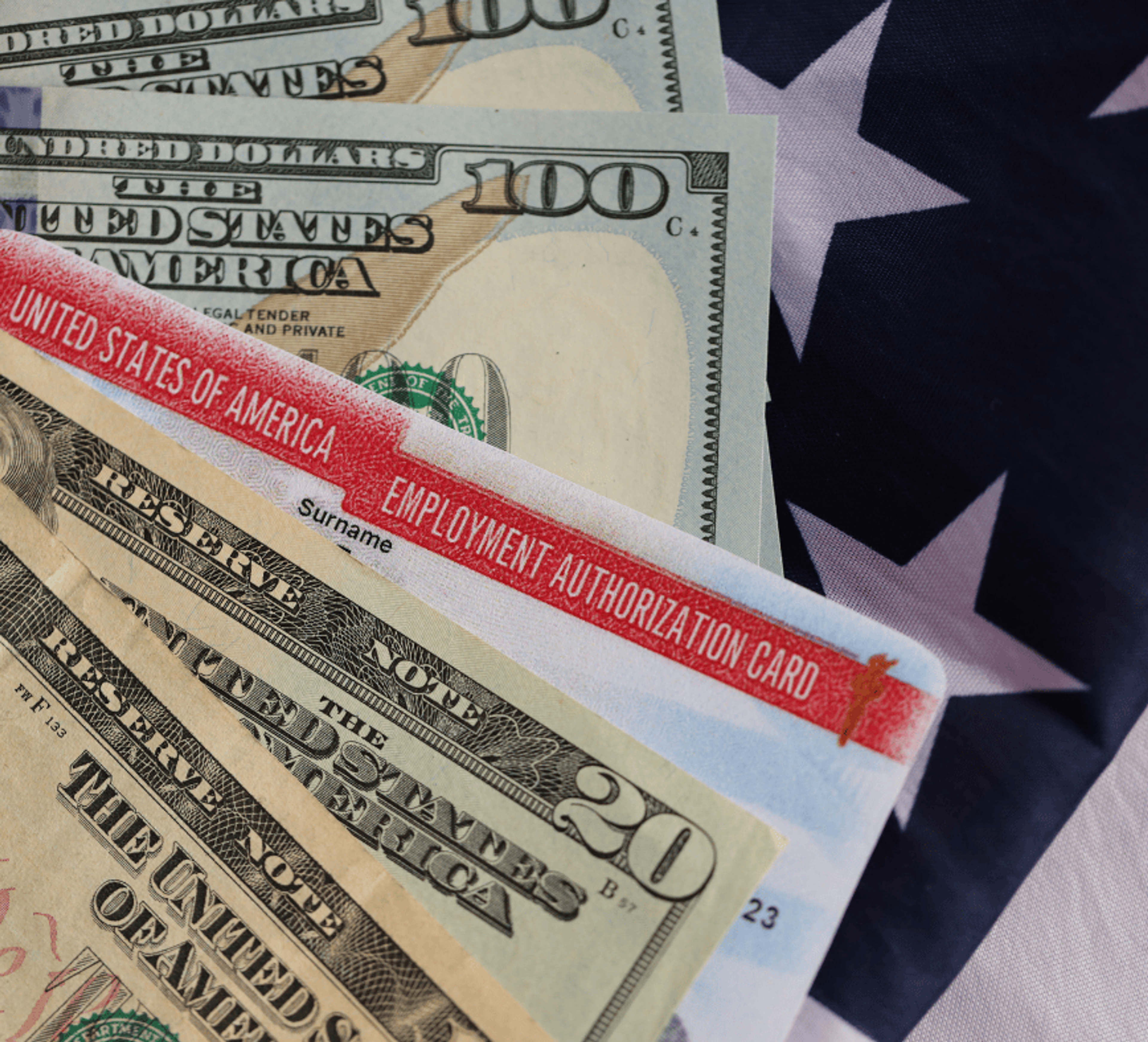 Employer calculating H-1B visa filing fees with a calculator and paperwork