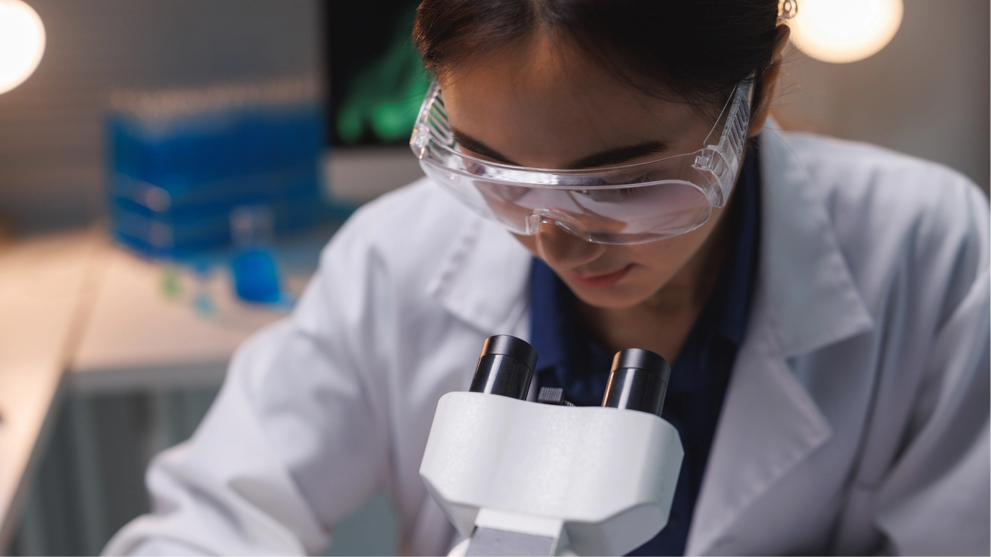 Researchers collaborating in an academic workspace