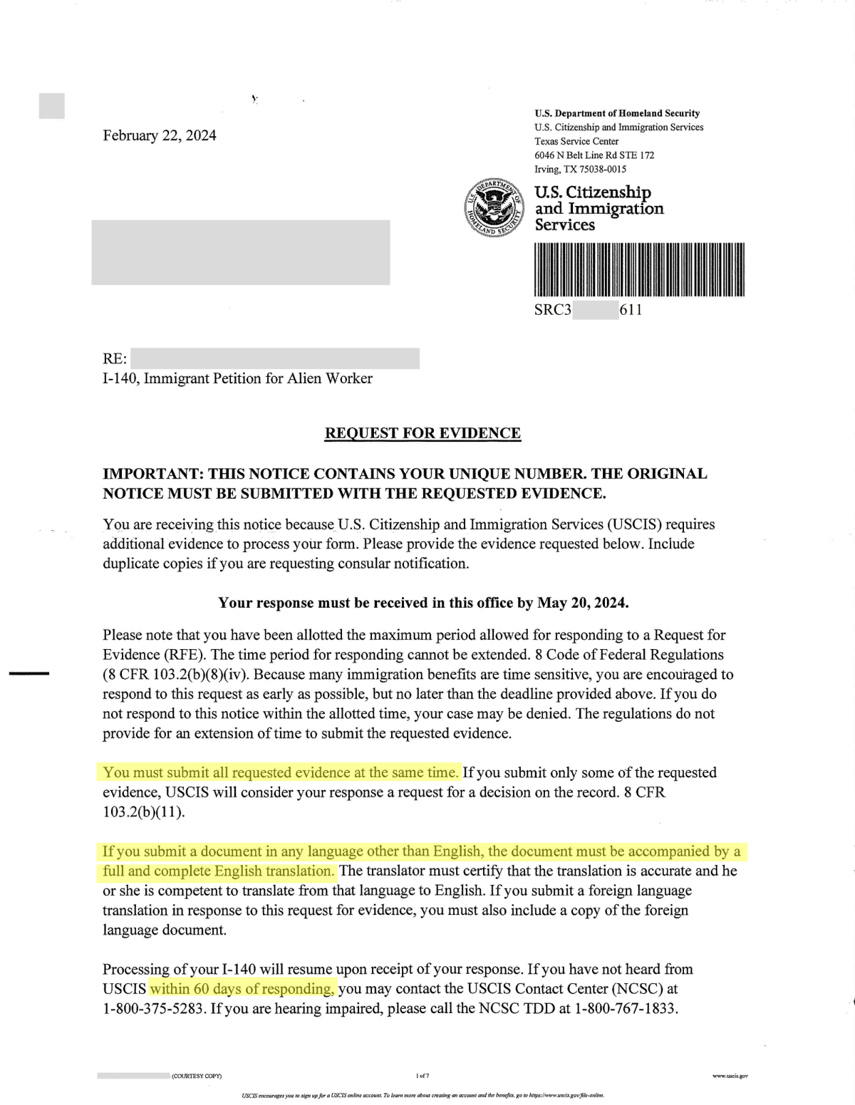 RFE USCIS