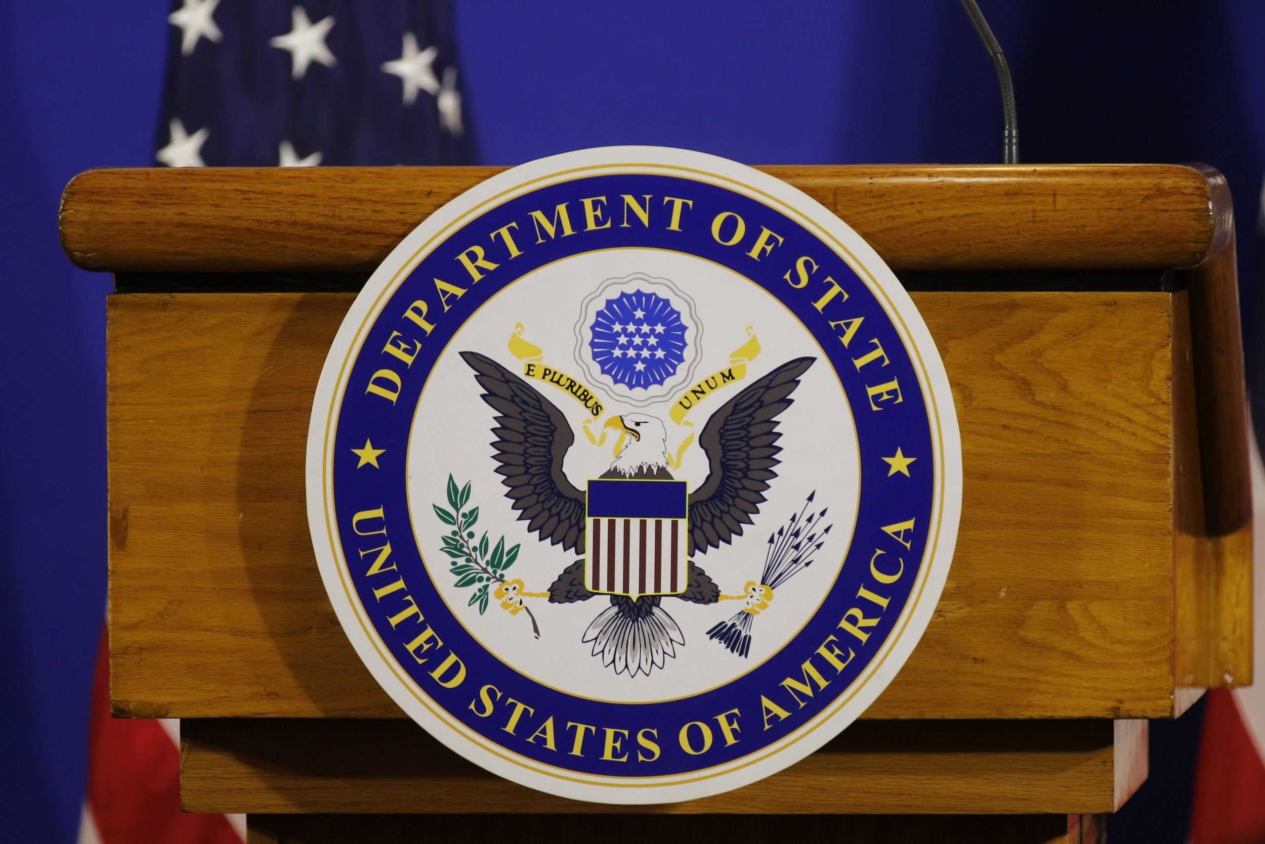 department of state logo, the agency that releases the Visa Bulletin