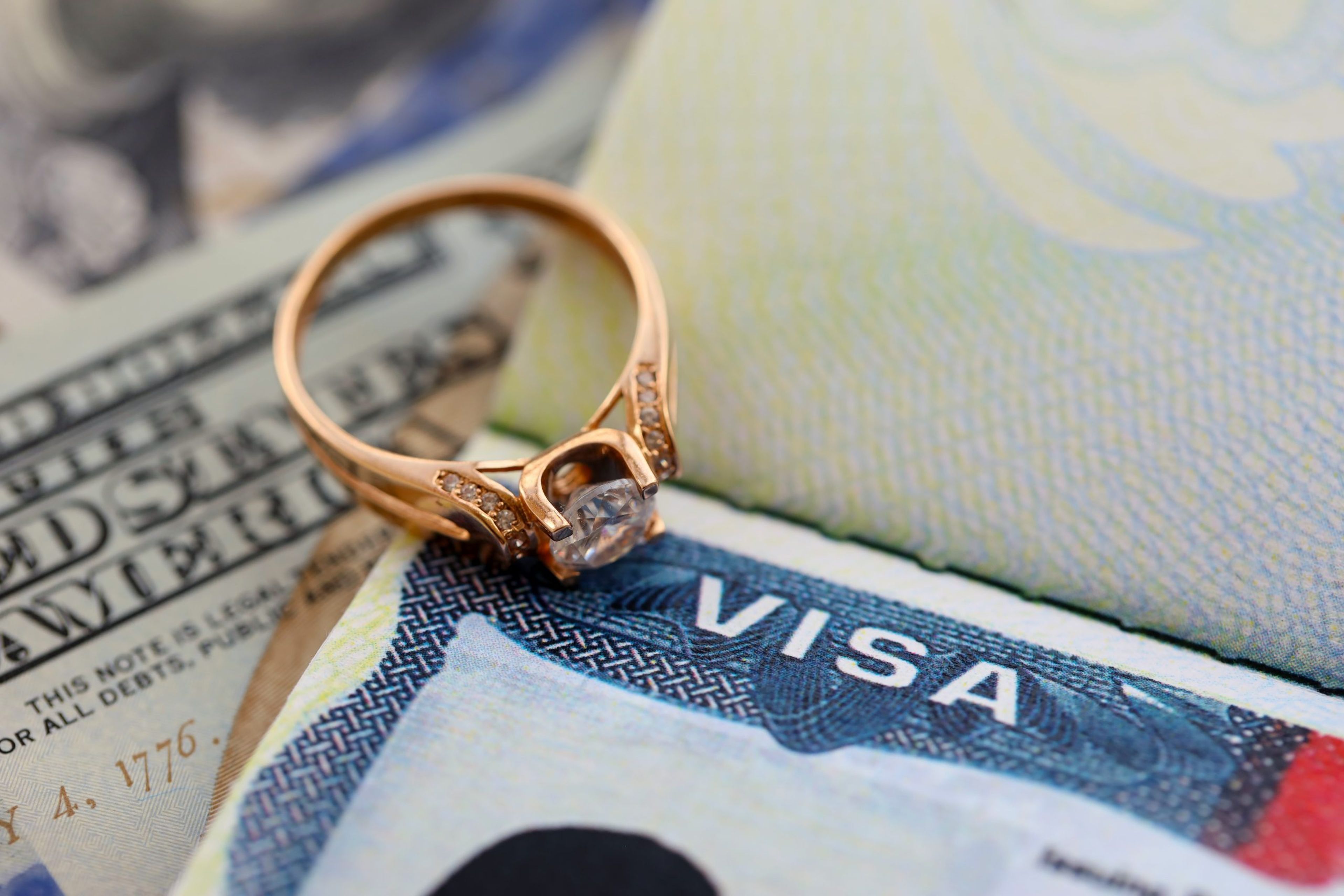 Couple reviewing their marriage-based green card timeline