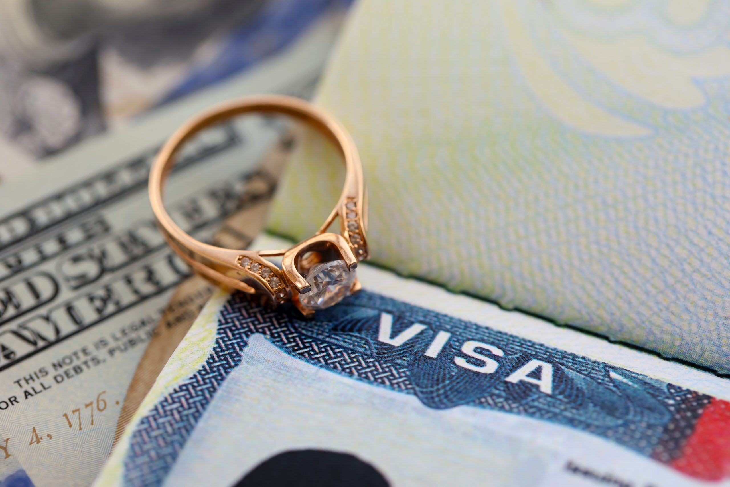 Couple reviewing their marriage-based green card timeline