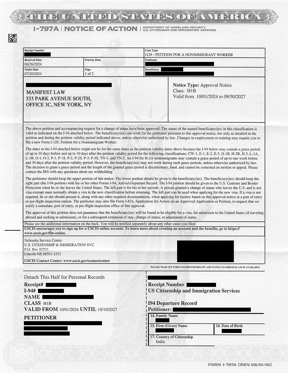 H-1B Approved for a Chemical Engineering Professional in Under One Month