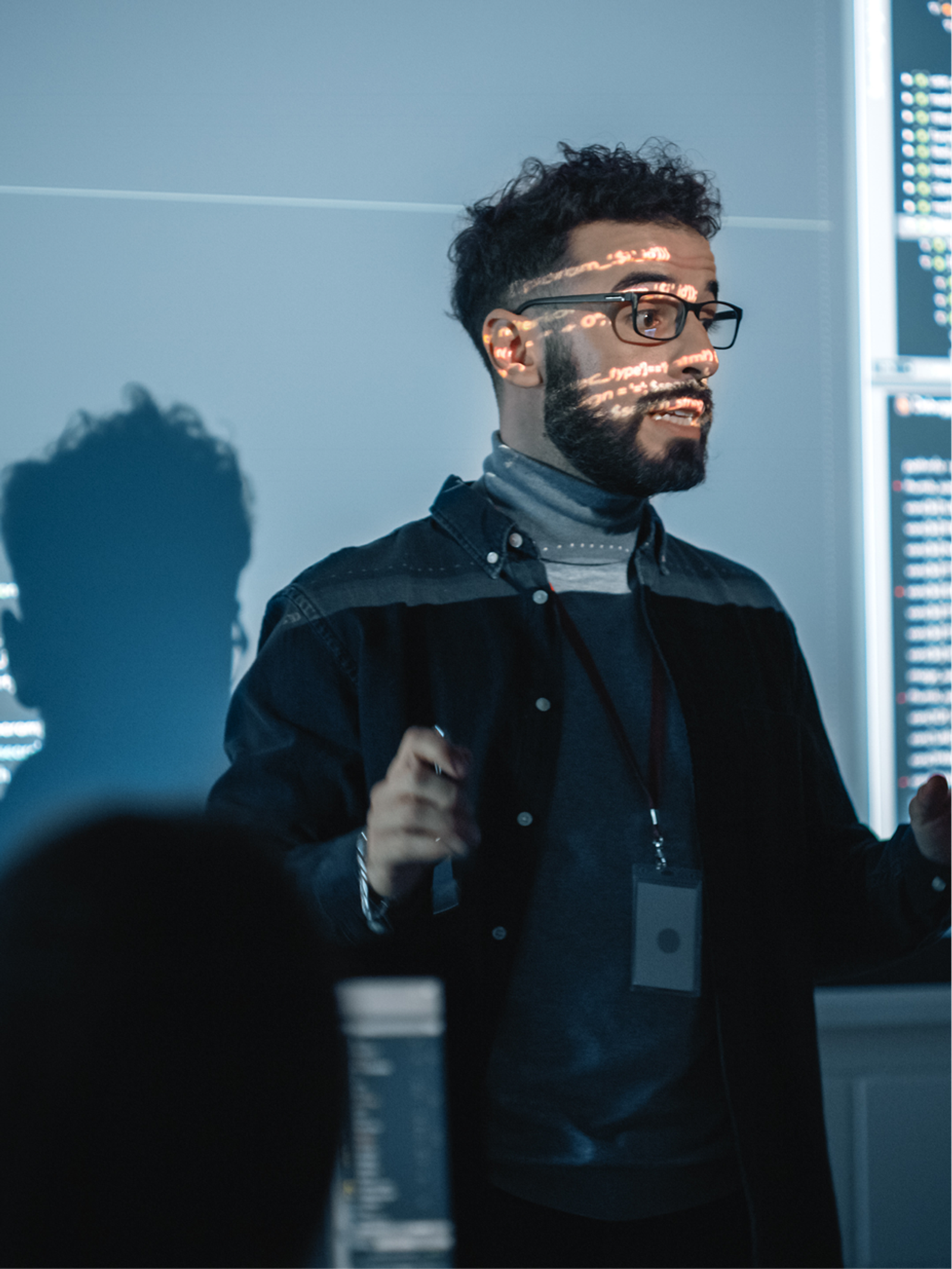 An engineer in a professional setting